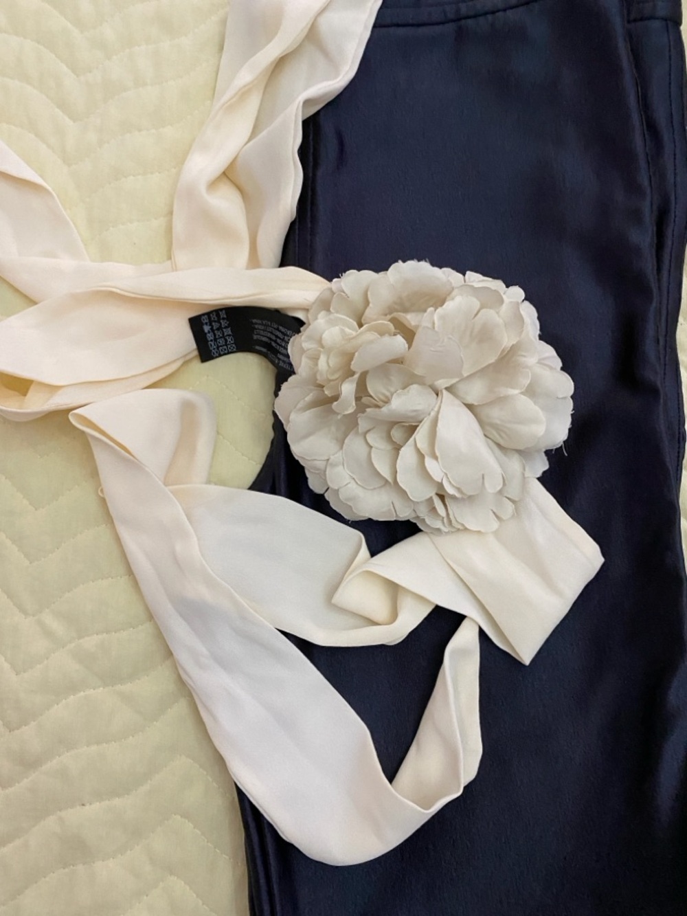 Cream Floral Sash Belt - Women Accessories